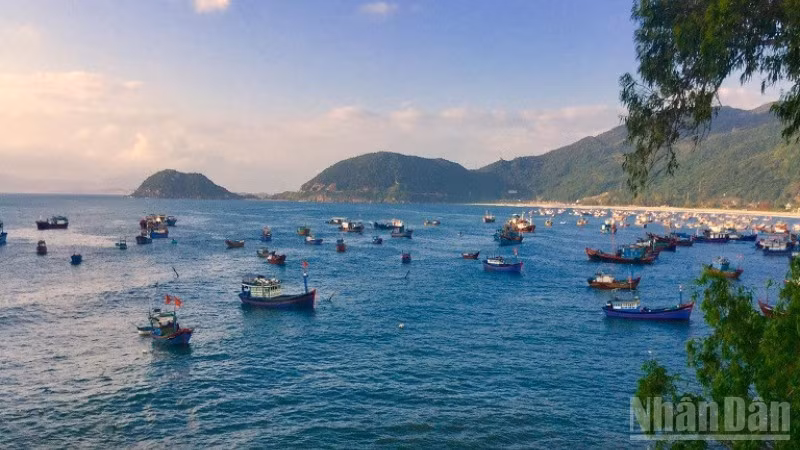 Bình minh tại vùng biển Vũng Rô.