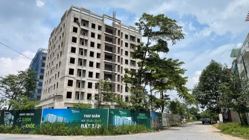 Các tòa nhà tại dự án cơ bản hoàn thành. 