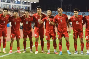 Đội tuyển Việt Nam hướng tới trận bán kết gặp Malaysia. (Ảnh: TRẦN HẢI)
