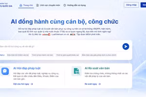 Giao diện rà soát văn bản của nền tảng AI luật do Công ty cổ phần MISA và Công ty cổ phần Truyền thông luật Việt Nam phát triển. (Ảnh: THANH QUÝ)