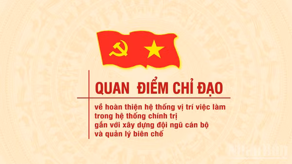 [Infographic] Quan điểm chỉ đạo về hoàn thiện hệ thống vị trí việc làm trong hệ thống chính trị gắn với xây dựng đội ngũ cán bộ và quản lý biên chế