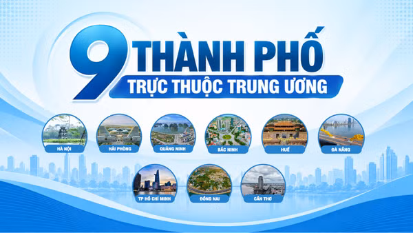[Infographic] Tổng quan về 9 thành phố trực thuộc Trung ương
