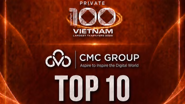 CMC lọt Top 10 doanh nghiệp Công nghệ-Viễn thông có mức nộp ngân sách lớn nhất, theo công bố của CafeF. (Ảnh: CMC)