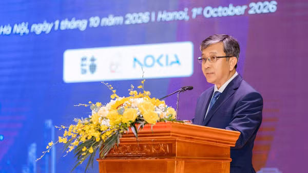 Thứ trưởng Khoa học và Công nghệ Trần Trung Tính phát biểu tại sự kiện. (Ảnh: HVCNBCVT)
