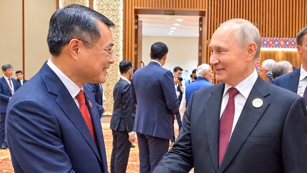 Thủ tướng Chính phủ Lê Minh Hưng gặp Tổng Thư ký Liên Hợp Quốc António Guterres. (Ảnh: Bộ Ngoại giao)