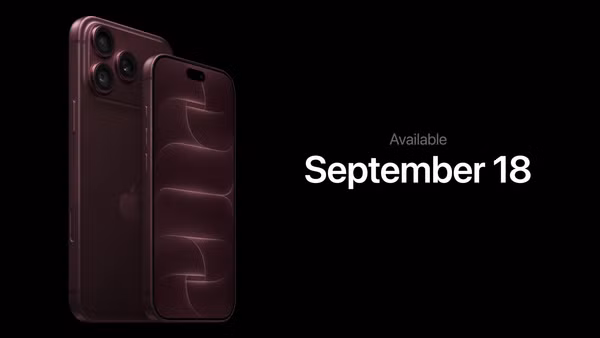 iPhone 18 Pro và iPhone 18 Pro Max sẽ mởbán từ 18/9. (Ảnh: APPLE) 