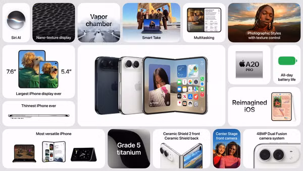 Apple ra mắt loạt sản phẩm mới, iPhone gập đầu tiên lên kệ từ ngày 23/10