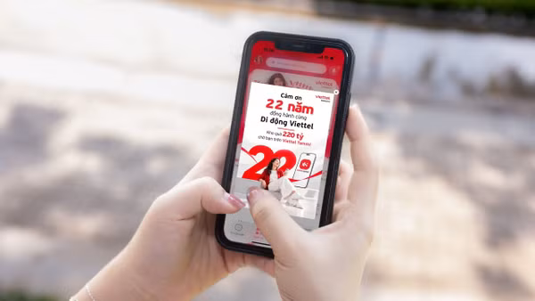 Thuê bao đăng ký các gói cước 5G trên Viettel Tammi được hoàn 22% giá trị cước, cùng ưu đãi tặng 22% giá trị nạp thẻ áp dụng duy nhất trong ngày 15/10. (Ảnh: Viettel)