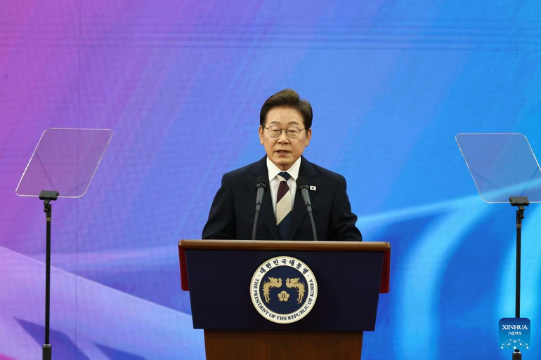 Tân Tổng thống Hàn Quốc Lee Jae Myung. (Ảnh: XINHUA) hq.jpg