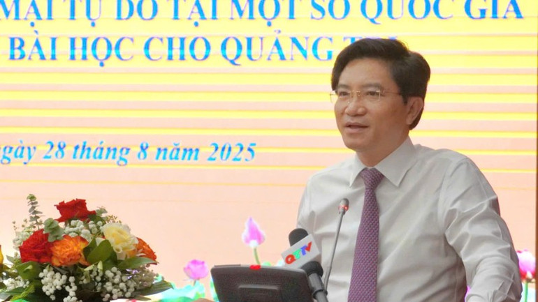 Trưởng ban Tuyên giáo và Dân vận Tỉnh ủy Quảng Trị Trương An Ninh phát biểu kết luận tại hội thảo. c73a5f36df64543a0d75-6733.jpg