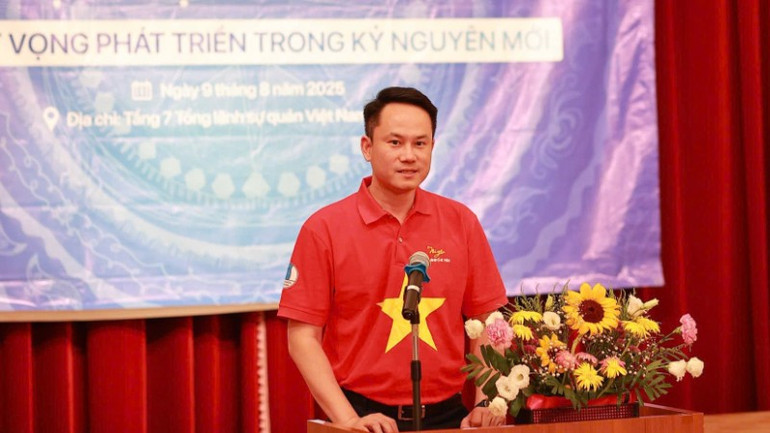 Đồng chí Nguyễn Kim Quy - Ủy viên Ban Thường vụ Trung ương Đoàn, Phó Chủ tịch Thường trực Trung ương Hội Liên hiệp Thanh niên Việt Nam phát biểu tại Diễn đàn. 606efbbc14ea9cb4c5fb-8693.jpg