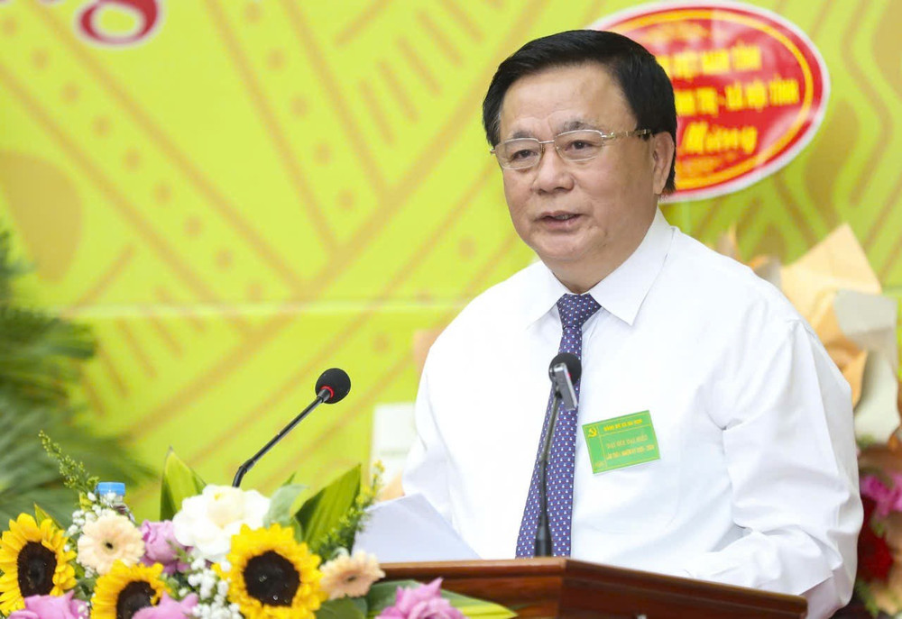 Đồng chí Nguyễn Xuân Thắng phát biểu chỉ đạo đại hội. img-8318.jpg