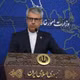 Người phát ngôn Bộ Ngoại giao Iran Esmaeil Baghaei trong cuộc họp báo tuần tại Tehran, ngày 23/2/2026. (Ảnh: THX/TTXVN)