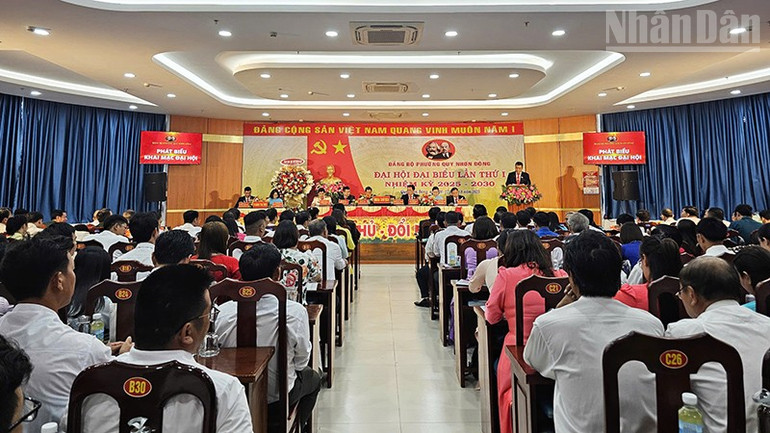 Quang cảnh Đại hội đại biểu Đảng bộ phường Quy Nhơn Đông lần thứ I, nhiệm kỳ 2025-2030. ndo_tr_a2.jpg