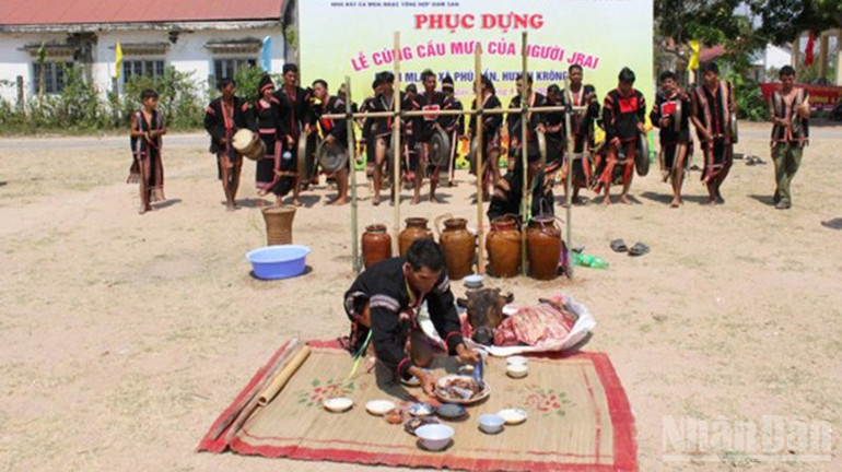 Lễ cúng cầu mưa của dân tộc Gia Rai tại Phú Túc. ndo_br_anh1.jpg