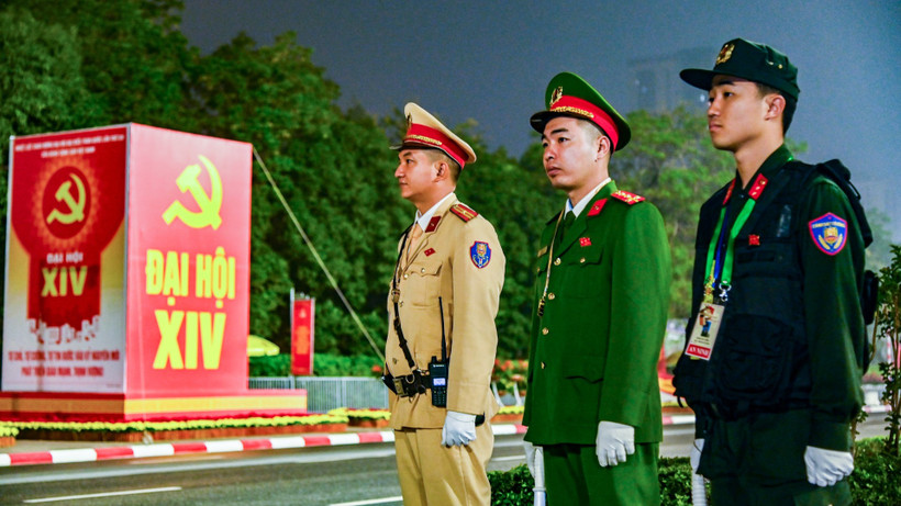Lực lượng Công an thành phố Hà Nội bảo đảm an toàn trật tự Đại hội XIV của Đảng.