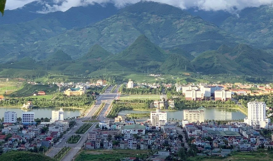 Một góc trung tâm tỉnh lị Lai Châu