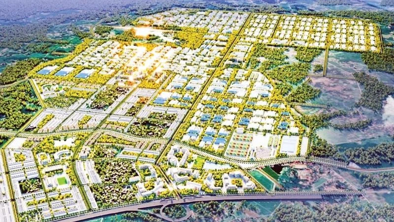 Phối cảnh Khu công nghiệp Phú Bình đang được triển khai xây dựng.