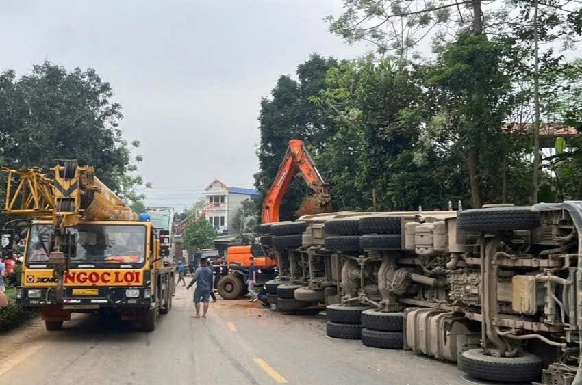 Hiện trường vụ tai nạn.