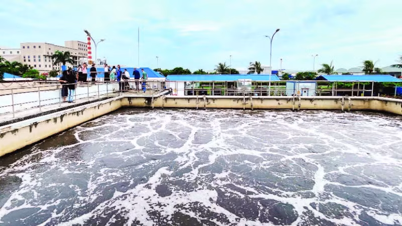 Nhà máy xử lý nước thải của Khu công nghiệp DEEP C (Hải Phòng).