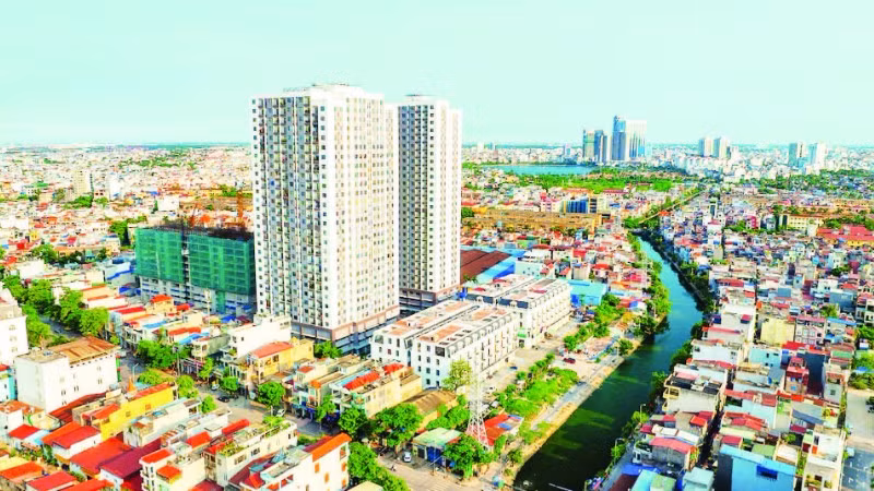 Hải Phòng xây dựng “Thành phố kết nối toàn cầu”. Trong ảnh: Một góc thành phố nhìn từ trên cao.