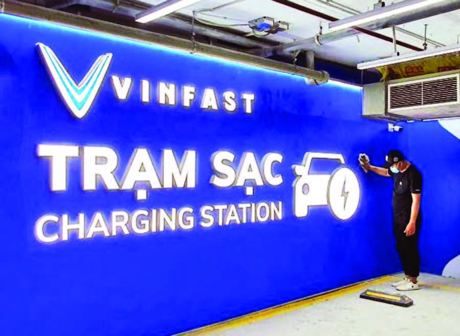 Tỉnh Thái Nguyên đã lắp đặt 131 trạm sạc xe điện. (Ảnh HẰNG NGA)