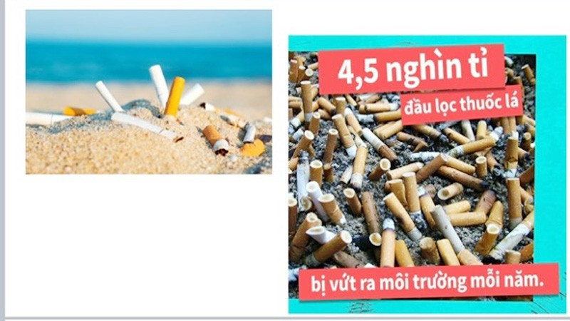Rác thải từ thuốc lá gây ô nhiễm môi trường không khí, đất, nước tại các quốc gia trên thế giới.