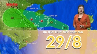 [Video] Dự báo thời tiết đêm nay và ngày mai 29/8/2025: Áp thấp nhiệt đới trên biển Đông