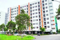 Một góc khu nhà ở Hồng Loan 5C mới hoàn thành và bàn giao khách hàng.