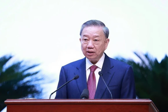 Tổng Bí thư, Chủ tịch nước Tô Lâm phát biểu nhậm chức. (Ảnh: TTXVN)