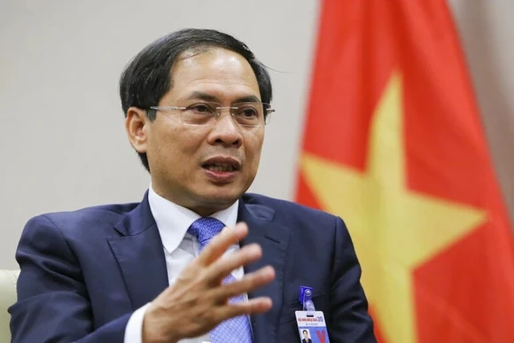 Bộ trưởng Ngoại giao Bùi Thanh Sơn. (Ảnh: TTXVN)