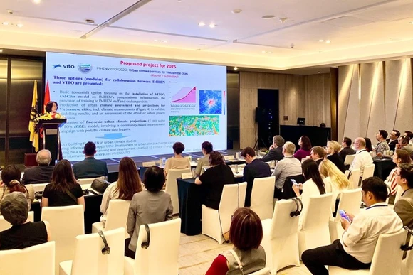 Quang cảnh hội thảo hành động ứng phó với biến đổi khí hậu.