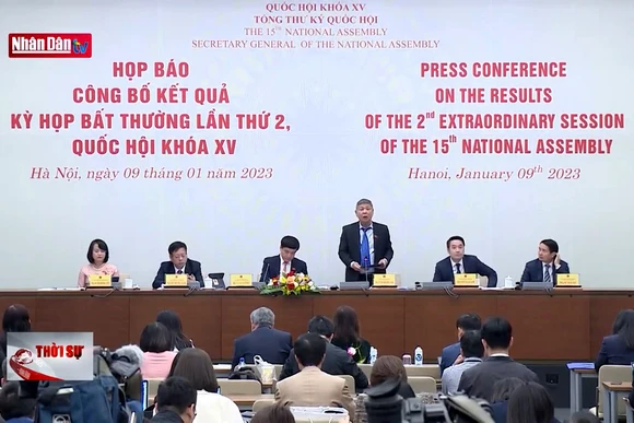 Họp báo công bố kết quả Kỳ họp bất thường lần thứ 2