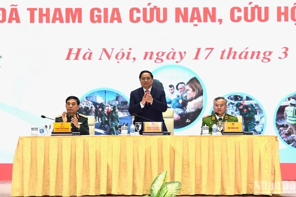 Thủ tướng Phạm Minh Chính dự và phát biểu tại buổi gặp mặt.