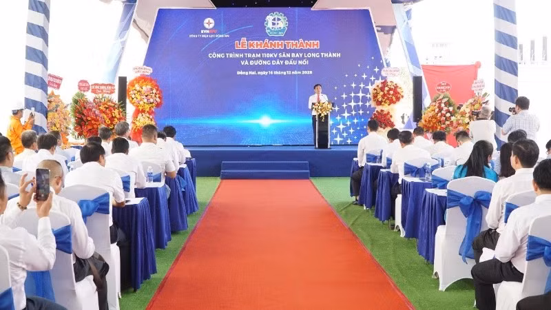 Lễ khánh thành “Công trình Trạm biến áp 110kV sân bay Long Thành và đường dây đấu nối”.