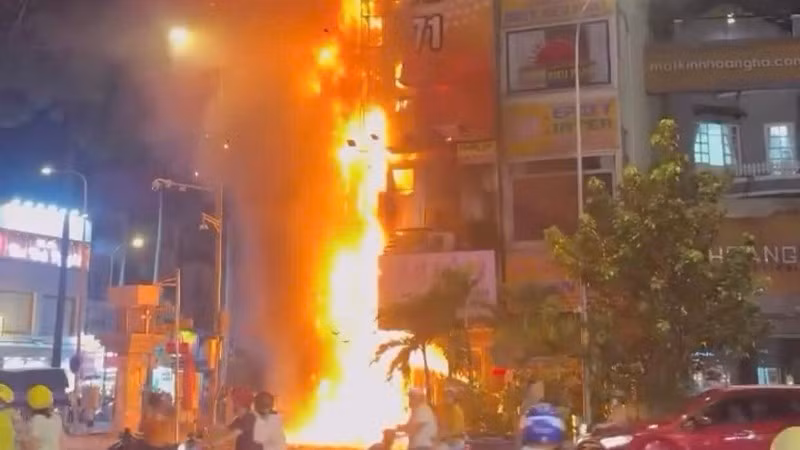 Hiện trường vụ cháy. (Ảnh: CTV)