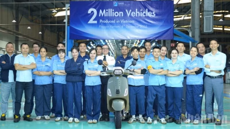 Piaggio Việt Nam chính thức công bố xuất xưởng chiếc xe thứ 2 triệu tại Nhà máy Piaggio Phú Thọ.