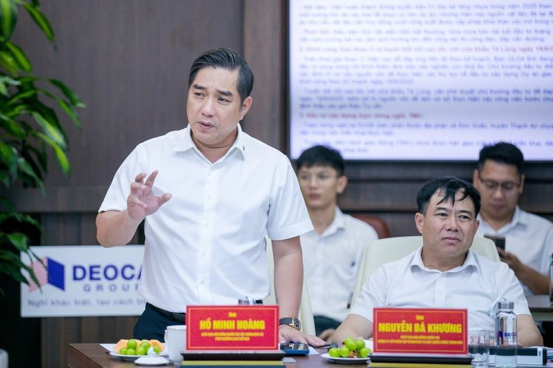 Ông Hồ Minh Hoàng, Chủ tịch Hội đồng quản trị Tập đoàn Đèo Cả phát biểu. Ông Hồ Minh Hoàng, Chủ tịch Hội đồng quản trị Tập đoàn Đèo Cả phát biểu.