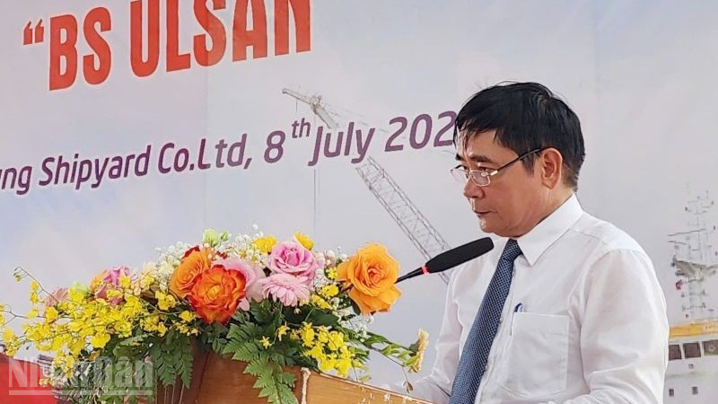 Ông Vũ Hữu Chiến, Tổng Giám đốc Công ty Đóng tàu Phà Rừng. ndo_bl_3-4734.jpg