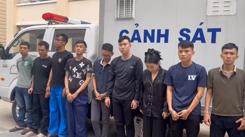 Các đối tượng bị bắt giữ. Ảnh: Công an cung cấp.