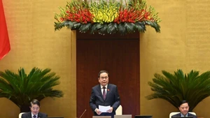 Chủ tịch Quốc hội Trần Thanh Mẫn phát biểu tại phiên chất vấn và trả lời chất vấn. (Ảnh: DUY LINH)