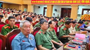 Các đại biểu tham dự Đại hội đại biểu Đảng bộ Công an tỉnh Thanh Hóa.