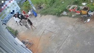 Hiện trường vụ đánh nhau.