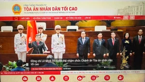 Cổng thông tin điện tử của tòa án. (Ảnh: TH)