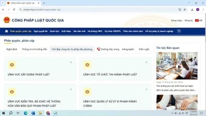 Bộ hỏi đáp công tác địa phương được đăng tải ở chuyên mục Phân quyền, phân cấp trên Cổng Pháp luật quốc gia. (Ảnh: TL)