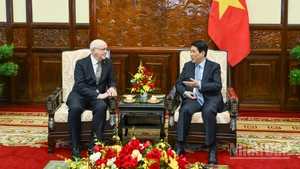 Chủ tịch nước Lương Cường tiếp Đại sứ Phần Lan tại Việt Nam Keijo Norvanto.