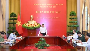 Chủ tịch nước Lương Cường phát biểu tại Phiên họp thứ sáu Hội đồng Quốc phòng và An ninh nhiệm kỳ 2021-2026.