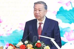 Tổng Bí thư Tô Lâm phát biểu tại lễ kỷ niệm.