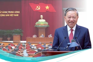 Tổng Bí thư Tô Lâm phát biểu tại cuộc gặp mặt thành viên các Tiểu ban chuẩn bị Đại hội XIV của Đảng và Ban Chỉ đạo tổng kết 40 năm đổi mới. (Ảnh ĐĂNG KHOA)