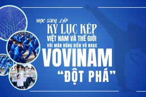 Học sinh lập kỷ lục kép Việt Nam và Thế giới với màn đồng diễn võ nhạc Vovinam “đột phá”